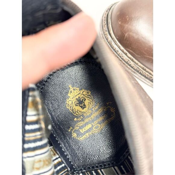 Base London Men’s Shoes Brown Leather Size 8 Lace Up Round Toe Casual - Picture 8 of 12